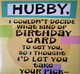 Birthday Card-For a Hubby